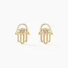 Boucles D'oreilles Puces Jamal Or Jaune Diamant
