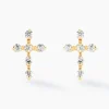 Boucles D'oreilles Puces Jesusa Or Jaune Oxyde De Zirconium