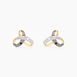 Boucles D'Oreilles Puces Jolyon Or Jaune Diamant