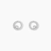 Boucles D'oreilles Puces Joeva Argent Blanc Oxyde De Zirconium