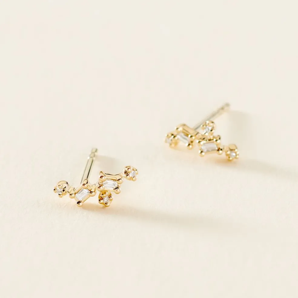 Boucles D'oreilles Puces Joy Or Jaune Diamant