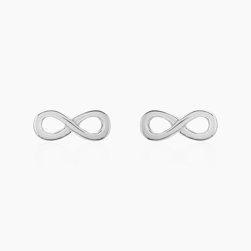 Boucles D'oreilles Puces Kamy Argent Blanc