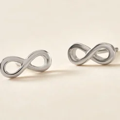 Boucles D'oreilles Puces Kamy Argent Blanc