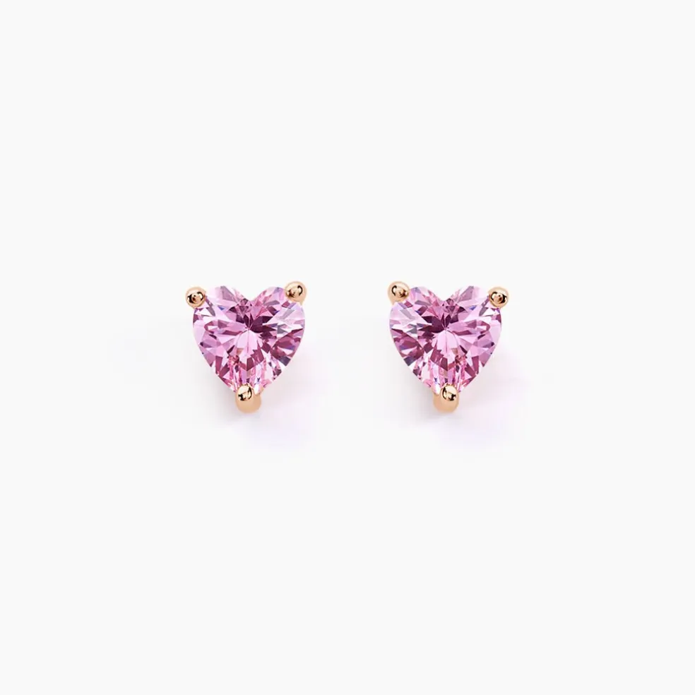 Boucles D'oreilles Puces Kelvyn Argent Rose Oxyde De Zirconium