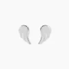 Boucles D'oreilles Puces Kayli Argent Blanc