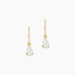 Boucles D'oreilles Puces Kalyne Or Jaune Oxyde De Zirconium