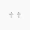 Boucles D'oreilles Puces Laurice Argent Blanc Oxyde De Zirconium