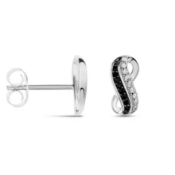 Boucles D'oreilles Puces Liraz Argent Blanc Oxyde De Zirconium