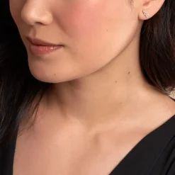 Boucles D'oreilles Puces Lizaveta Or Jaune Oxyde De Zirconium