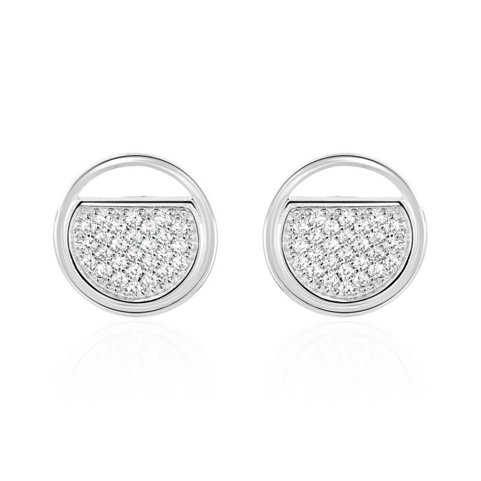 Boucles D'oreilles Puces Laetizia Clara Argent Oxyde De Zirconium
