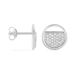 Boucles D'oreilles Puces Laetizia Clara Argent  Oxyde De Zirconium