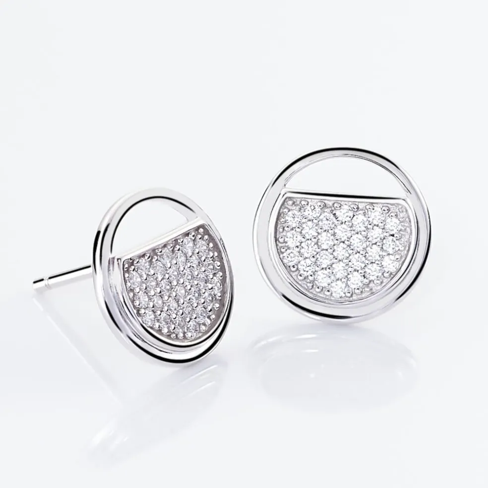 Boucles D'oreilles Puces Laetizia Clara Argent Oxyde De Zirconium