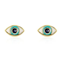 Boucles D'oreilles Puces Look At Me Or Jaune