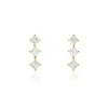 Boucles D'oreilles Puces Lorens Or Jaune Oxyde De Zirconium