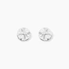 Boucles D'oreilles Puces Loeiza Argent Blanc Oxyde De Zirconium