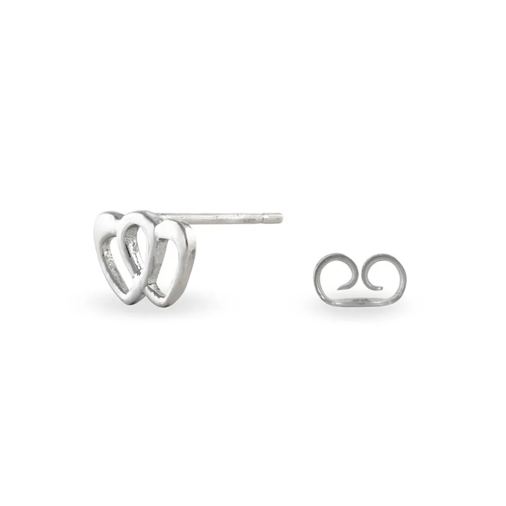 Boucles D'oreilles Puces Lehinaae Argent Blanc