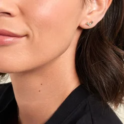 Boucles D'oreilles Puces Lavender Or Jaune Topaze