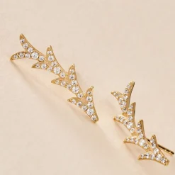 Boucles D'oreilles Puces Ligeia Or Jaune Oxyde De Zirconium