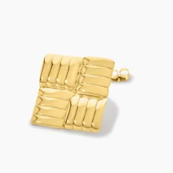 Boucles D'Oreilles Puces Lilly Acier Jaune