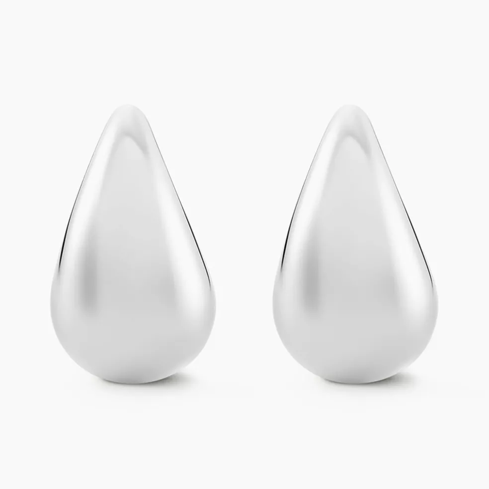 Boucles D'oreilles Puces Lipa Acier Blanc