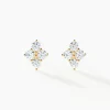 Boucles D'oreilles Puces Margh Or Jaune Oxyde De Zirconium