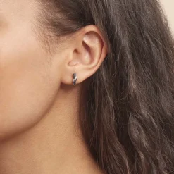 Boucles D'oreilles Puces Marina Or Blanc Diamant