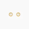 Boucles D'Oreilles Puces Mette Or Jaune Oxyde De Zirconium