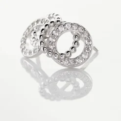 Boucles D'oreilles Puces Magou Argent Blanc Oxyde De Zirconium