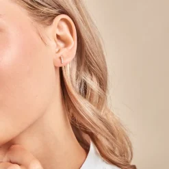 Boucles D'oreilles Puces Matleena Or Jaune Diamant Synthétique