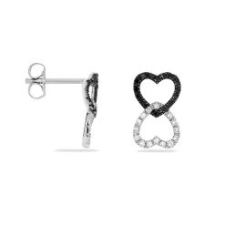 Boucles D'oreilles Puces Miranda Or Blanc Diamant