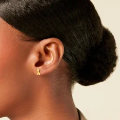 Boucles D'Oreilles Puces Mostafa Or Jaune