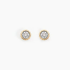 Boucles D'oreilles Puces Mon 1er Diamant Or Jaune Diamant