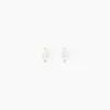 Boucles D'oreilles Puces Muflier Or Jaune Oxyde