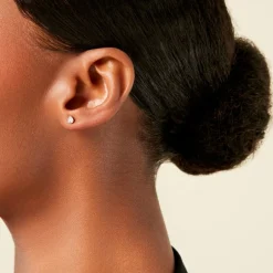 Boucles D'Oreilles Puces Mon 1Er Diamant Or Jaune Diamant