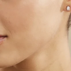 Boucles D'oreilles Puces Mathilda Argent Blanc Oxyde De Zirconium