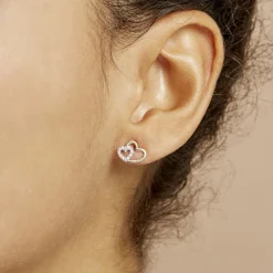 Boucles D'oreilles Puces Marineta Or Jaune Oxyde De Zirconium