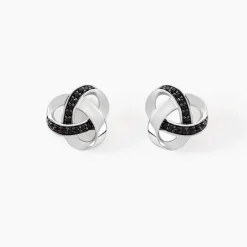 Boucles D'oreilles Puces Melina Argent Blanc Oxyde De Zirconium