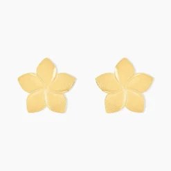 Boucles D'oreilles Puces Maora Acier Jaune