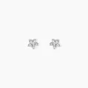 Boucles D'oreilles Puces Meriame Argent Blanc Oxyde De Zirconium