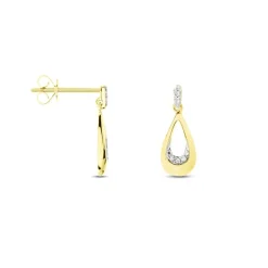 Boucles D'oreilles Puces Nirmala Or Jaune Diamant