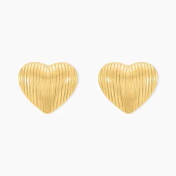 Boucles D'oreilles Puces Nolene Acier Jaune