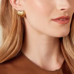 Boucles D'oreilles Puces Nolene Acier Jaune