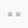 Boucles D'oreilles Puces Neorah Argent Blanc Oxyde De Zirconium