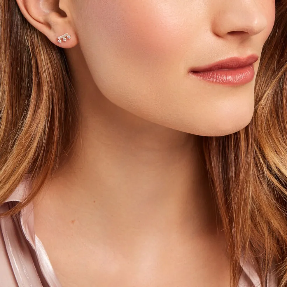 Boucles D'oreilles Puces Narelle Or Jaune Oxyde De Zirconium