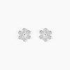 Boucles D'oreilles Puces Niva Argent Blanc