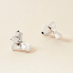 Boucles D'oreilles Puces Narcisse Dream Argent Blanc