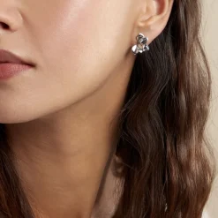 Boucles D'oreilles Puces Narcisse Dream Argent Blanc