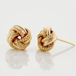 Boucles D'oreilles Puces Or Jaune Guermana