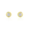 Boucles D'oreilles Puces Or Jaune Laurissa Diamants