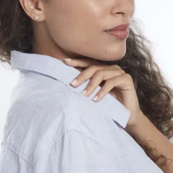 Boucles D'oreilles Puces Or Jaune Doreen Oxydes De Zirconium